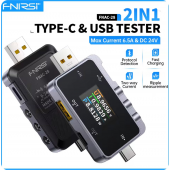 HS8601 FNIRSI FNAC-28 2 IN 1 Type-C USB Tester Digital Voltmeter Ammeter Amperimetor Voltage Current Meter Power Bank Charger Measure