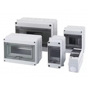 HS8619 HT Series Junction Box 2/3/5/8/12/15/18/24 WAY PC Plastic Outdoor Electrical IP65 Waterproof Distribution Box Switch Box