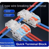 HS8664 Mini Quick Terminal Block Fast T type Wire Connector