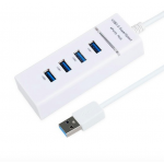 HS0323 White  USB 3.0 High Speed 4 Ports HUB Splitter Adapter