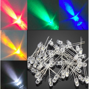 HS0332 5mm Round Top Water Clear LED Emitting Red 1000pcs