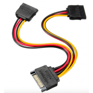 HS0345 SATA 15 Pins to 2x SATA Socket HDD Power Adapter Cable Lead Wire For Hard Drive