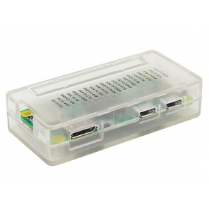 HS0433 clear white ABS Raspberry Pi Zero case with GPIO space